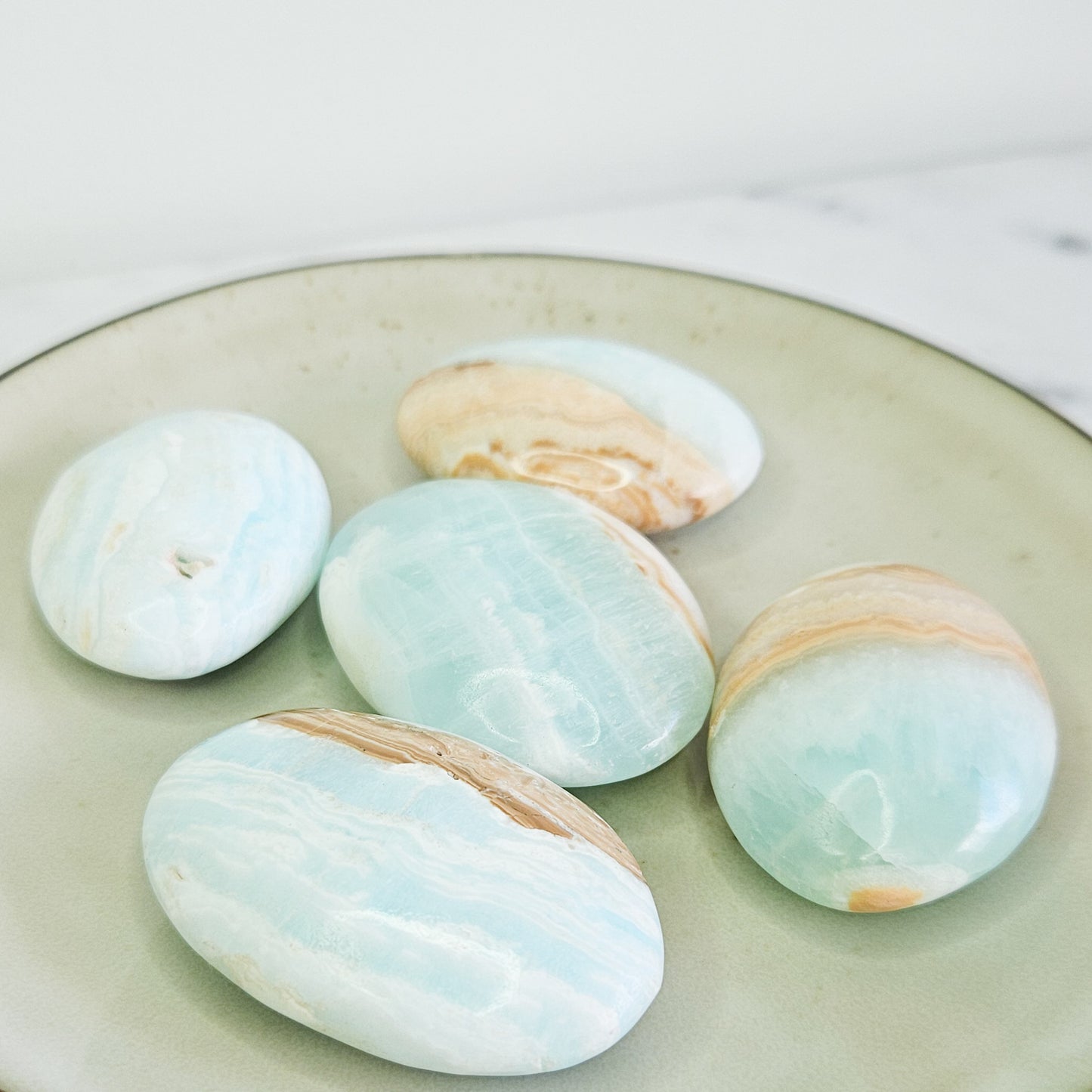 Caribbean Calcite Palm Stones