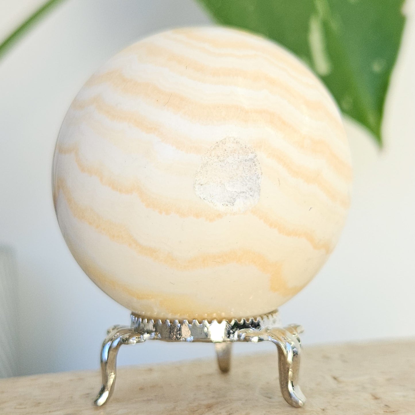 Orange Calcite Sphere - Damaged