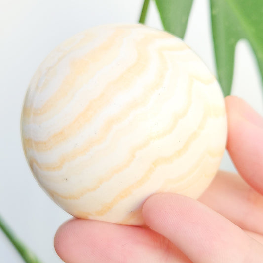 Orange Calcite Sphere - Damaged