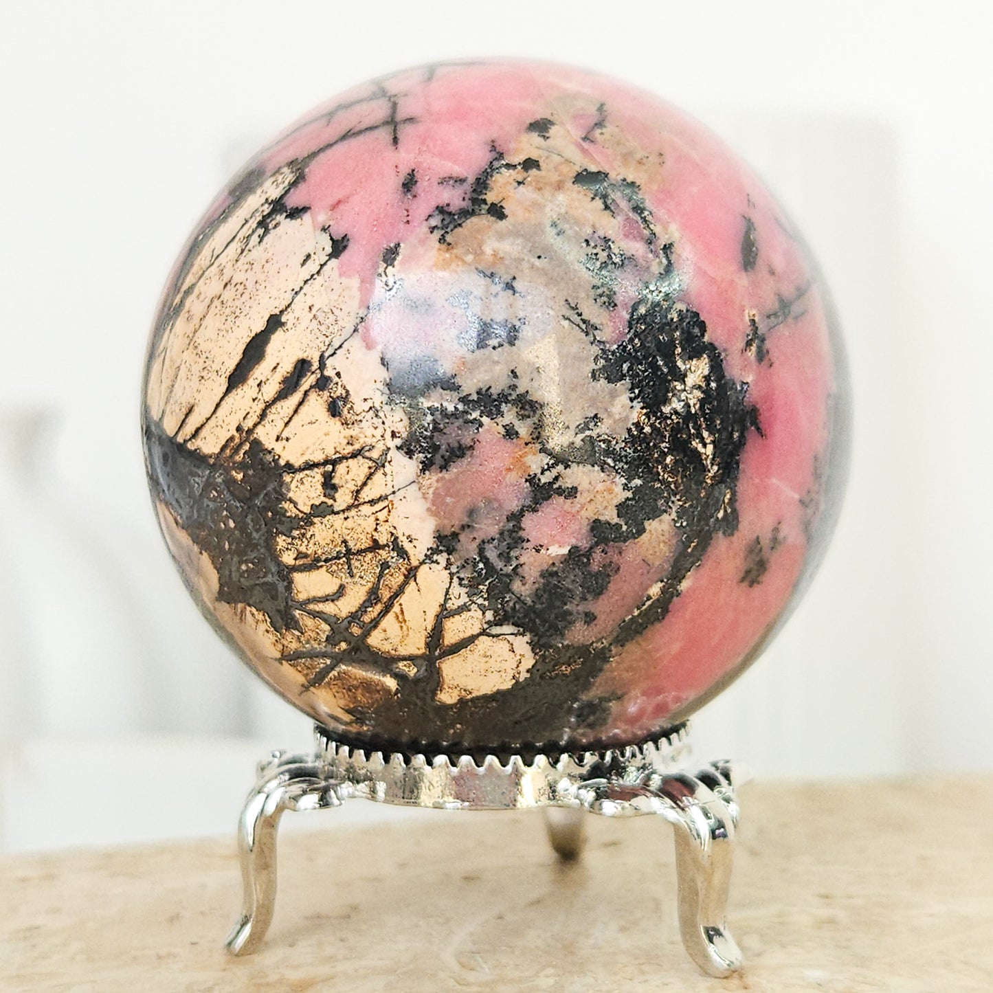 Rhodonite Sphere