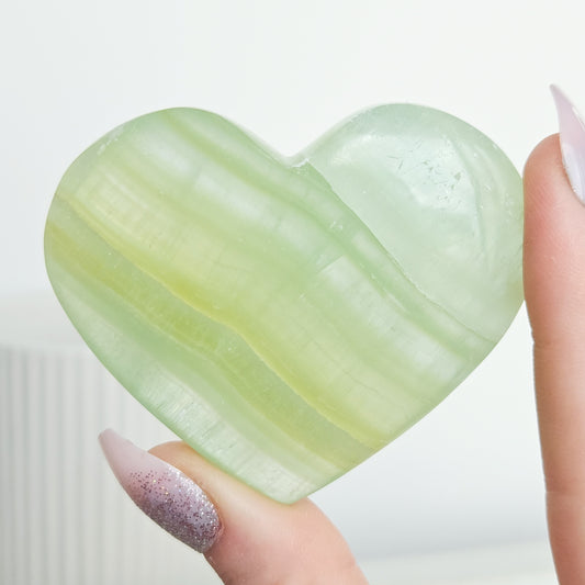 Pistachio Calcite Hearts