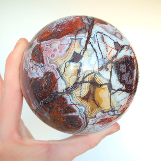 Mexican Crazy Lace Agate Sphere