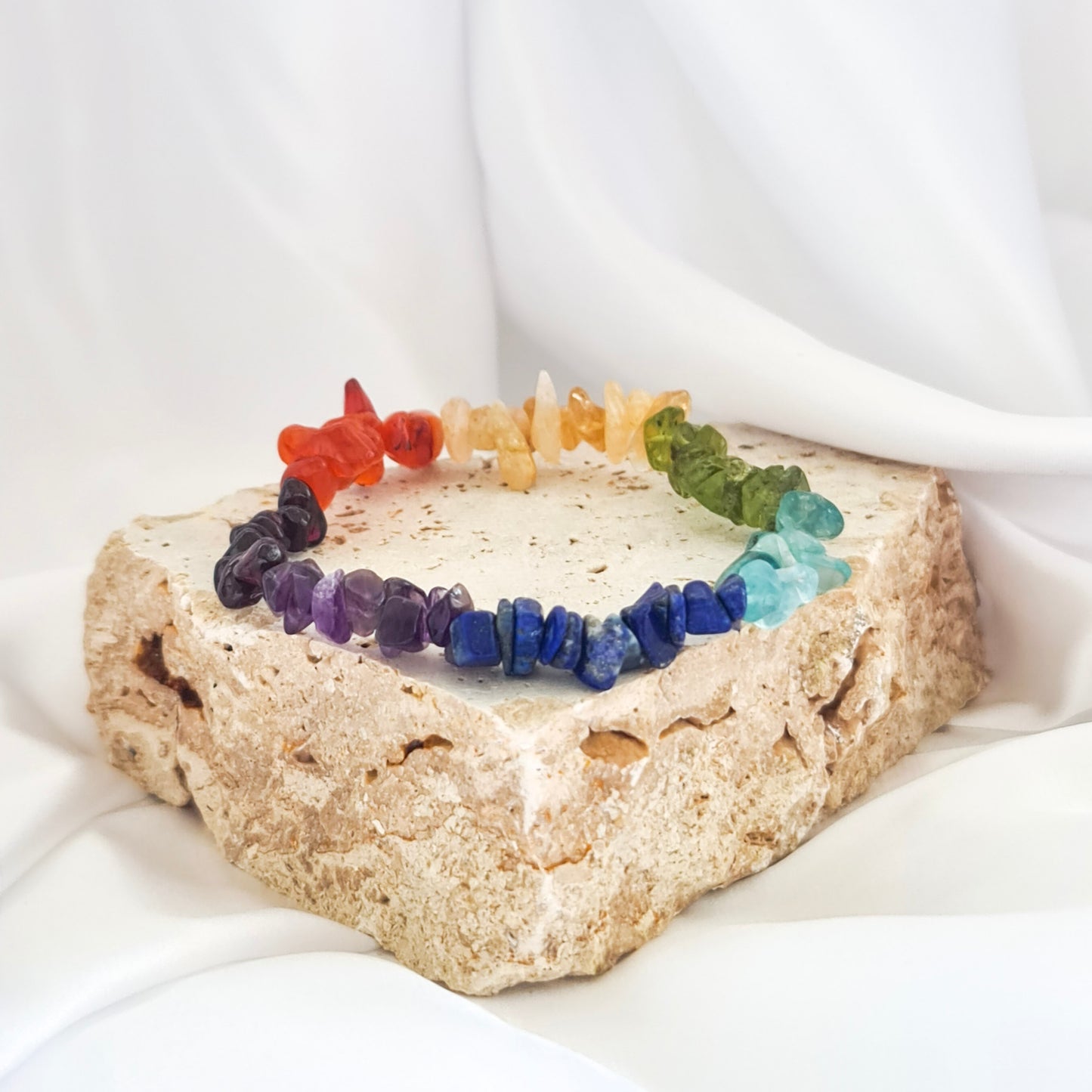 Seven Chakra Chip Bracelet