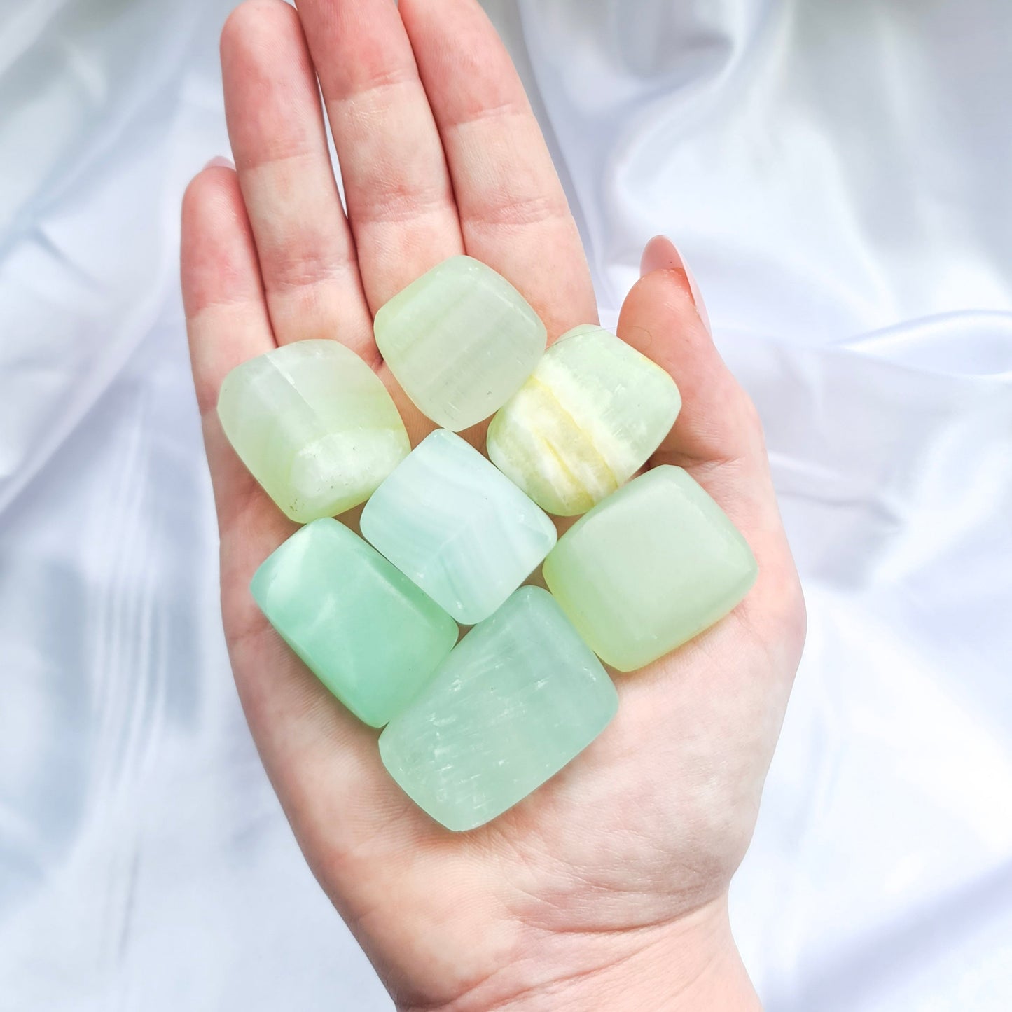 Pistachio Calcite Tumbled Stones
