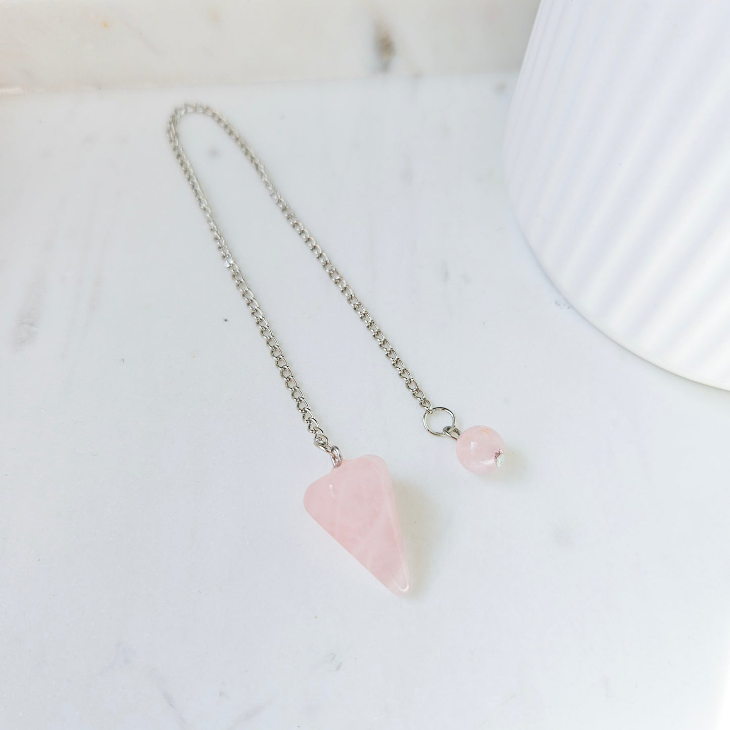 Rose Quartz Crystal Pendulum