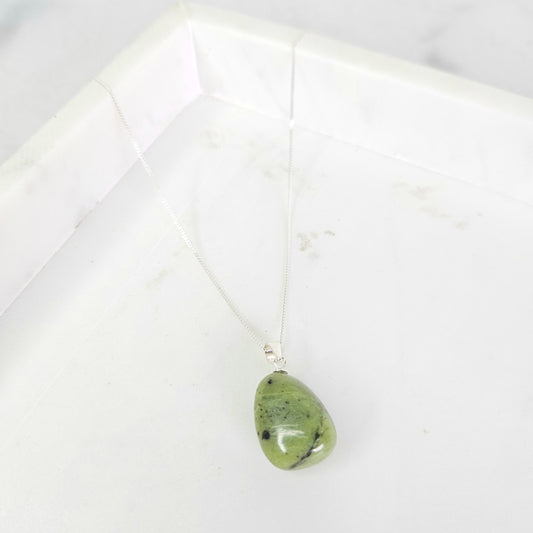 Nephrite Jade Crystal Necklace Pendant