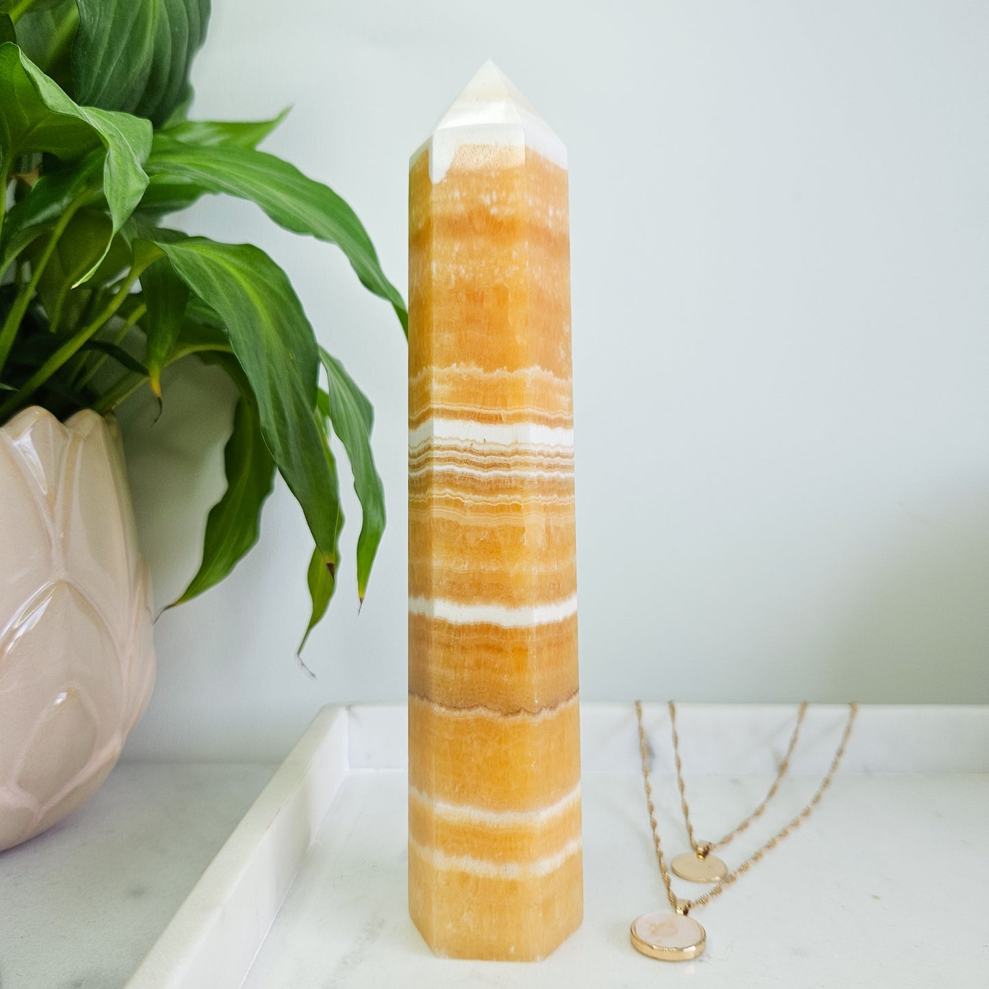 Orange Calcite Tower