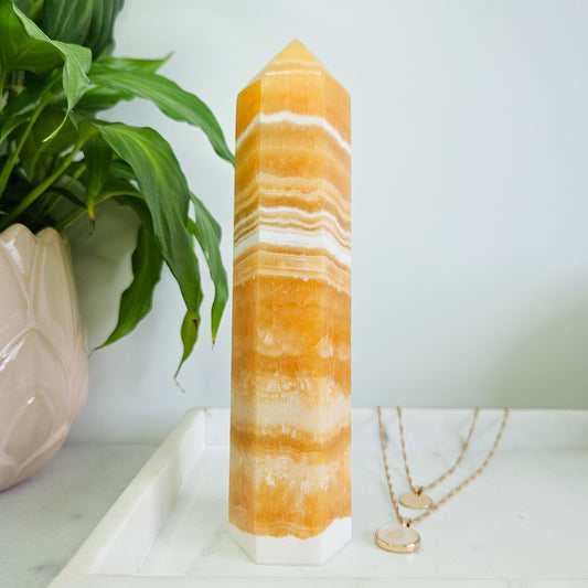 Orange Calcite Tower