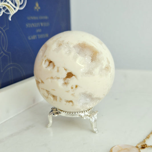 Druzy Snow Agate Sphere