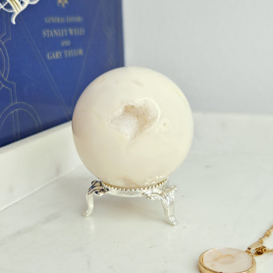 Druzy Snow Agate Sphere