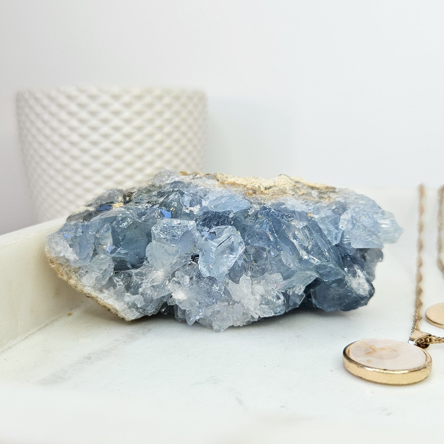 Natural Celestite Crystal Clusters