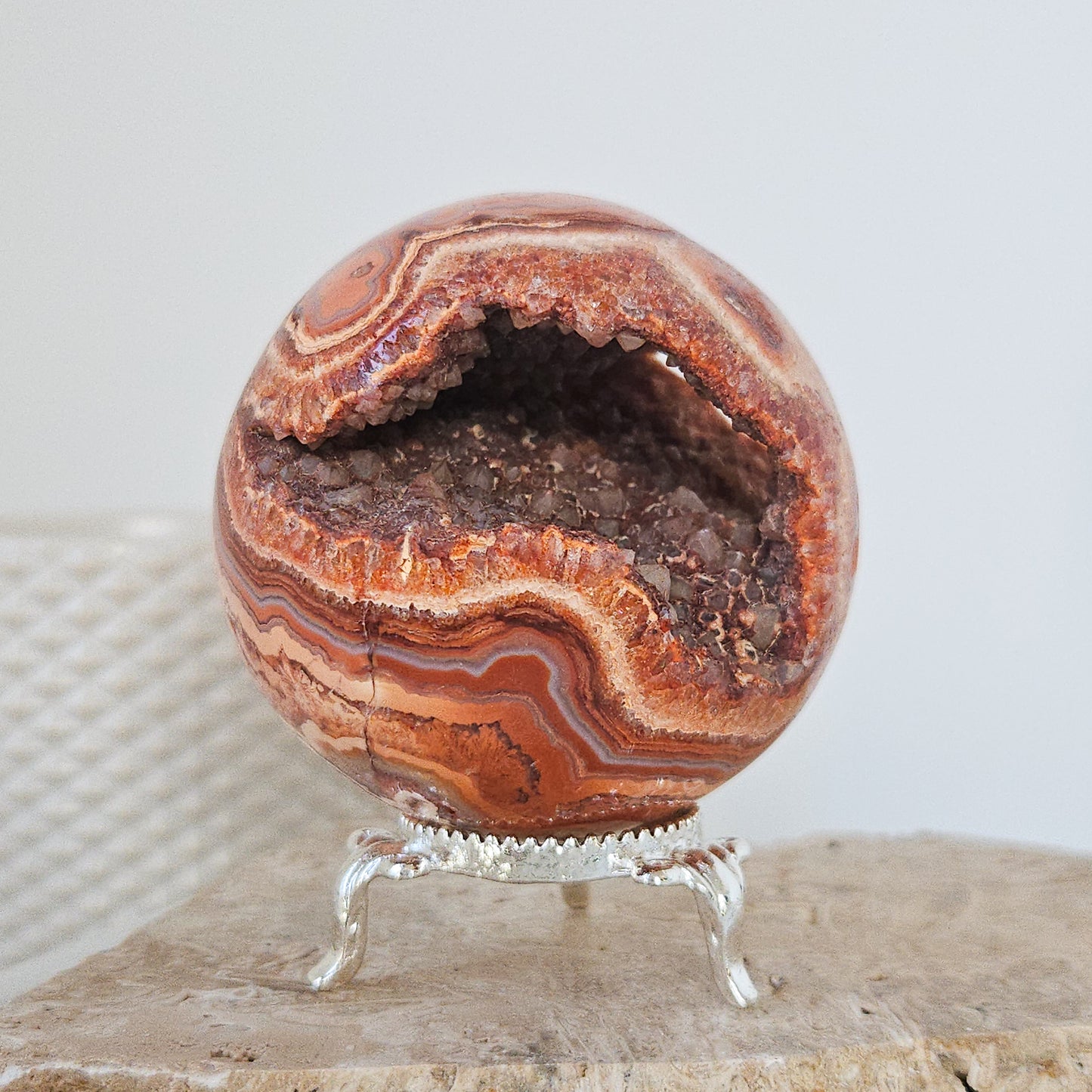 Pink Crazy Lace Agate Sphere