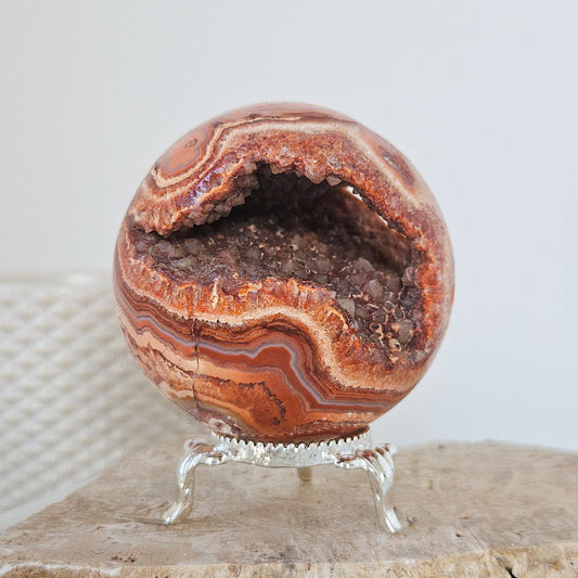 Pink Crazy Lace Agate Sphere