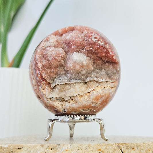 Pink Crazy Lace Agate Sphere