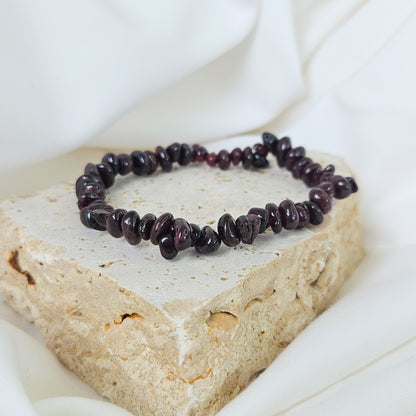 Garnet Chip Bracelet