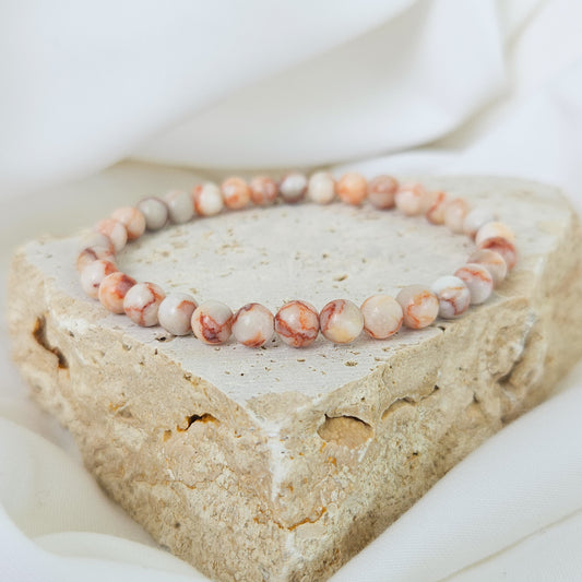 Red Vein Jasper Beaded Bracelet