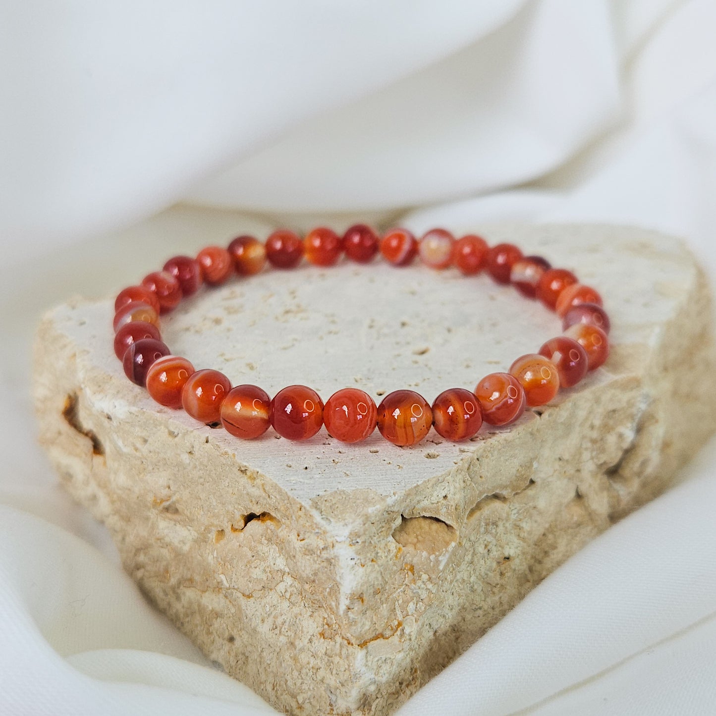 Carnelian Beaded Bracelet