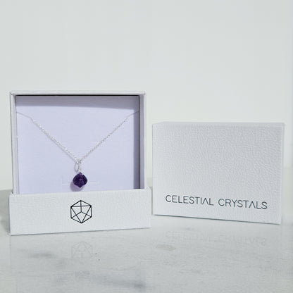 Amethyst Dewdrop Crystal Necklace