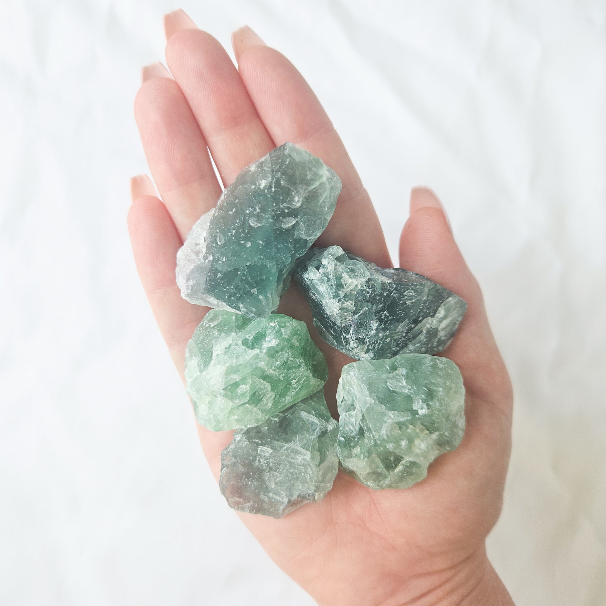 Natural Raw Green Fluorite Roughs