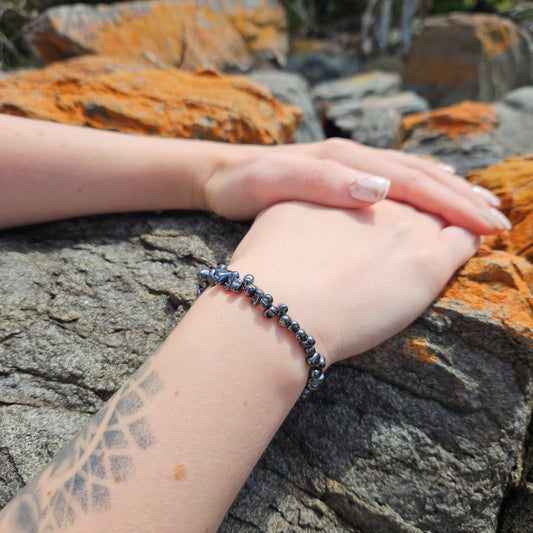 Hematite Chip Bracelet