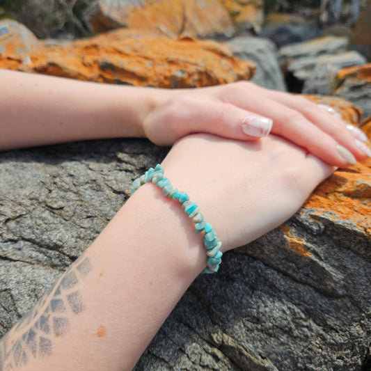 Amazonite Chip Bracelet