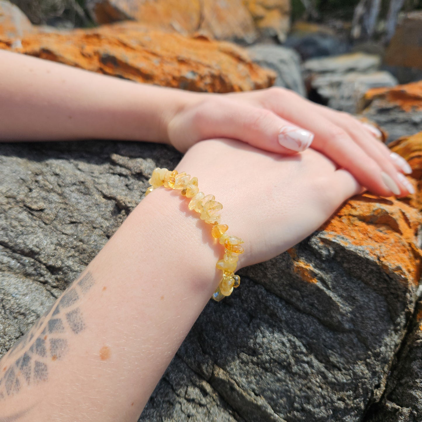 Citrine Chip Bracelet