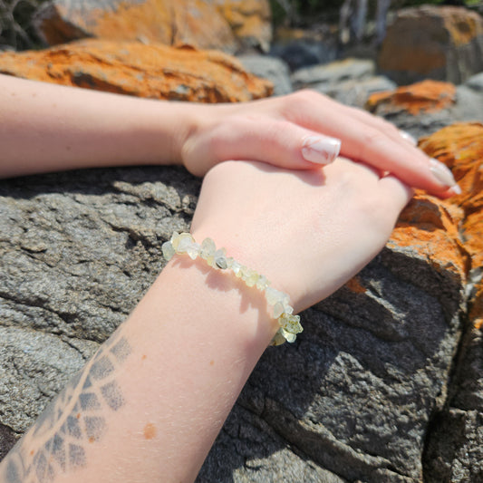 Prehnite Chip Bracelet