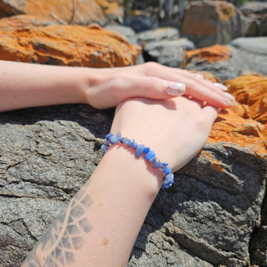 Blue Aventurine Chip Bracelet