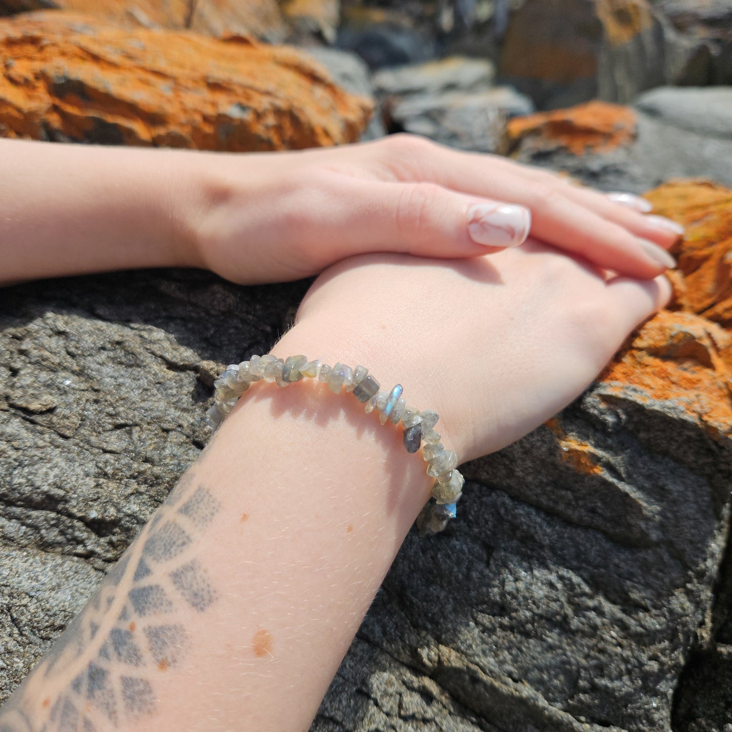 Labradorite Chip Bracelet