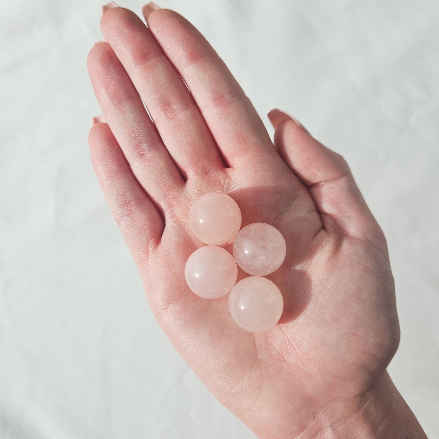 Mini Rose Quartz Crystal Sphere