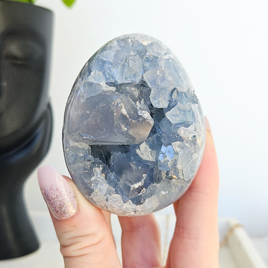 Celestite Cluster Egg