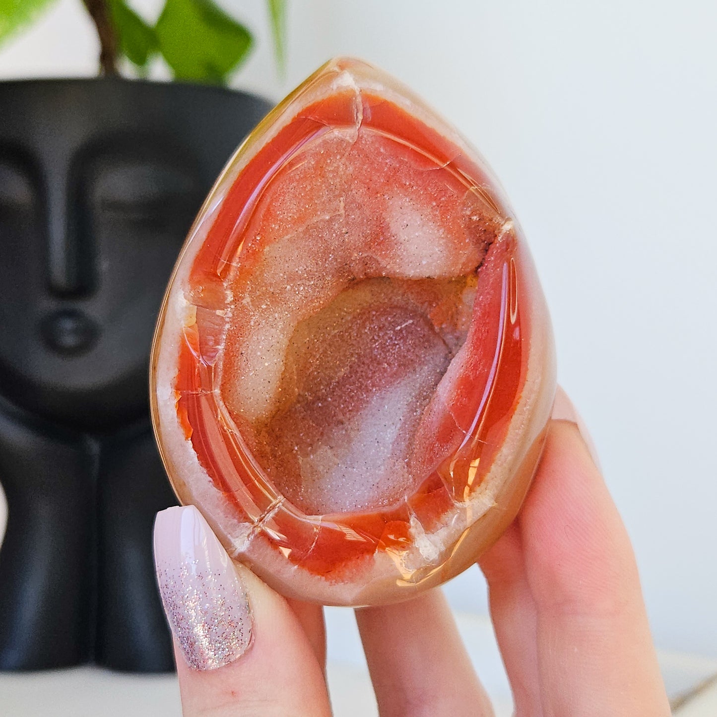 Druzy Carnelian Egg