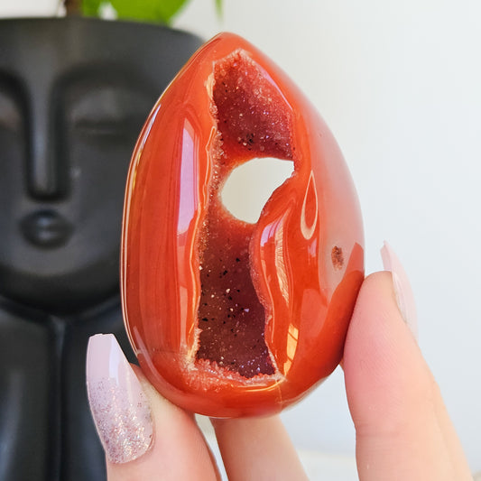 Druzy Carnelian Egg