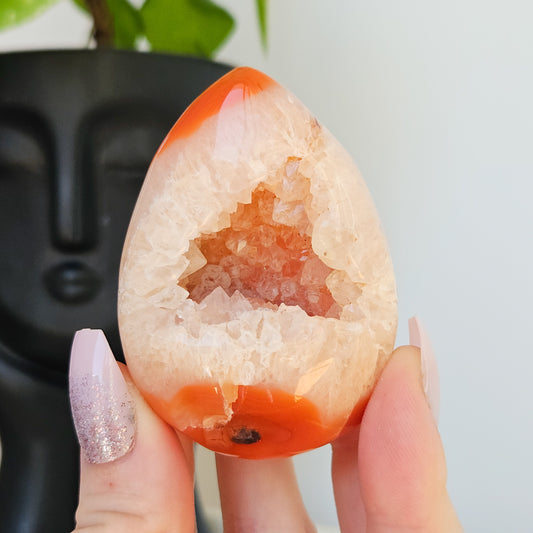 Druzy Carnelian Egg