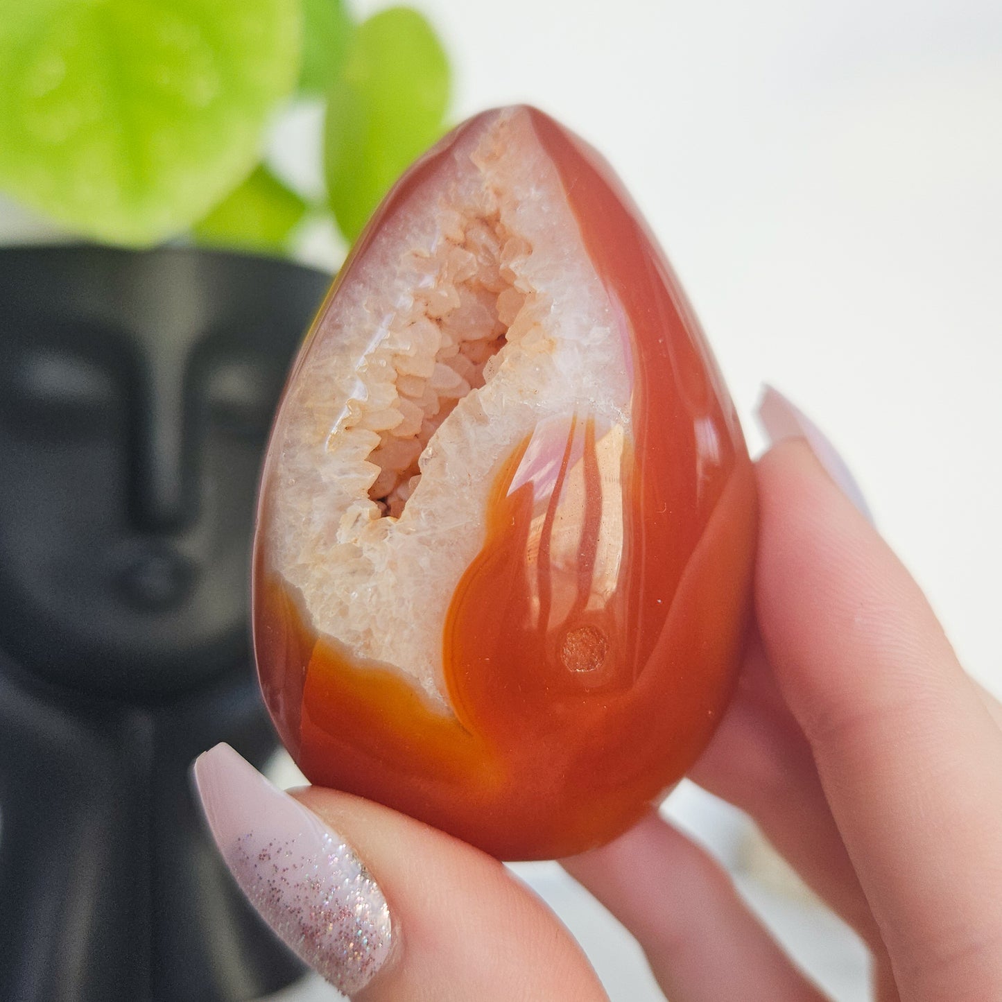 Druzy Carnelian Egg