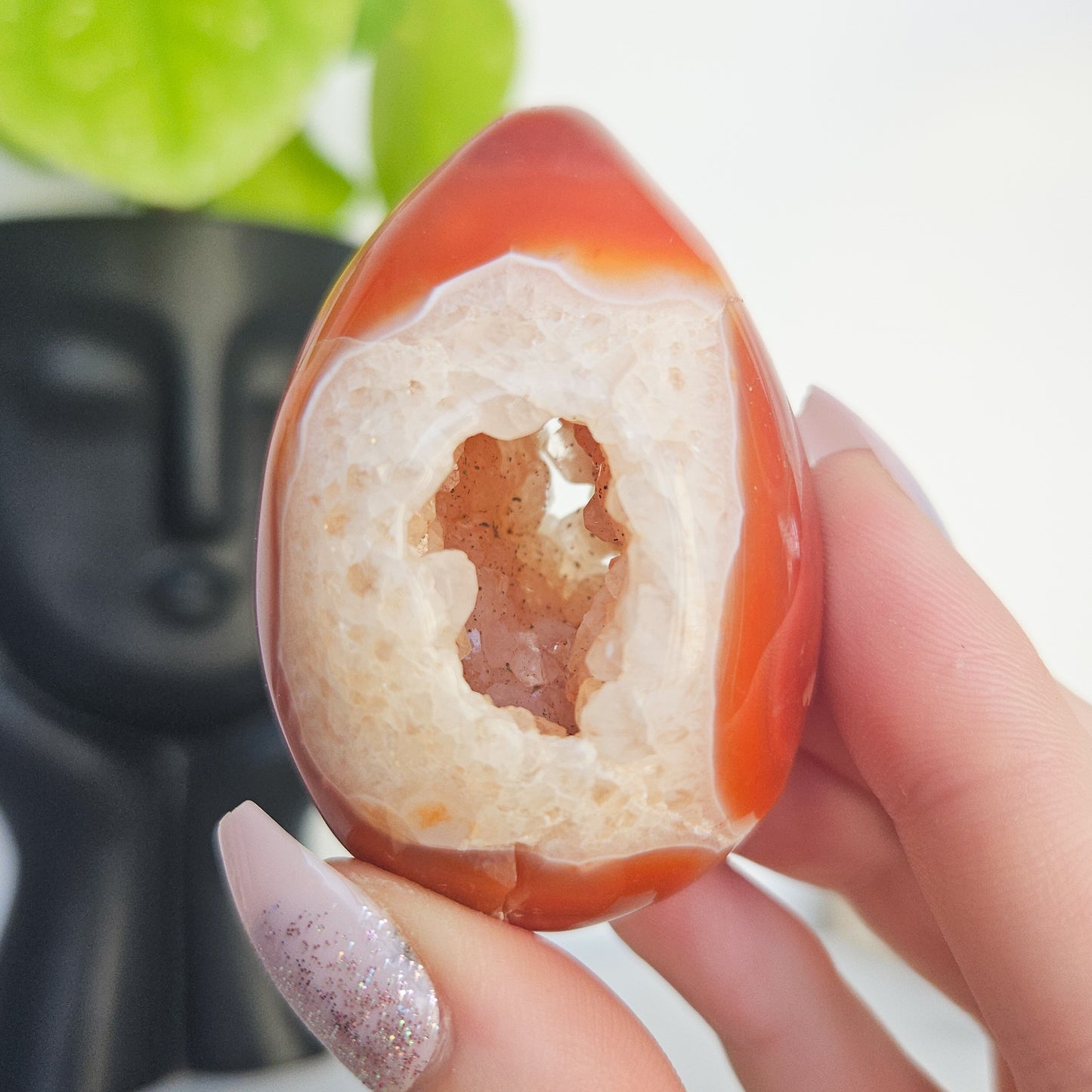 Druzy Carnelian Egg