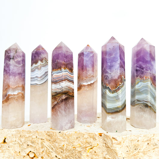 Amethyst x Agate Crystal Towers