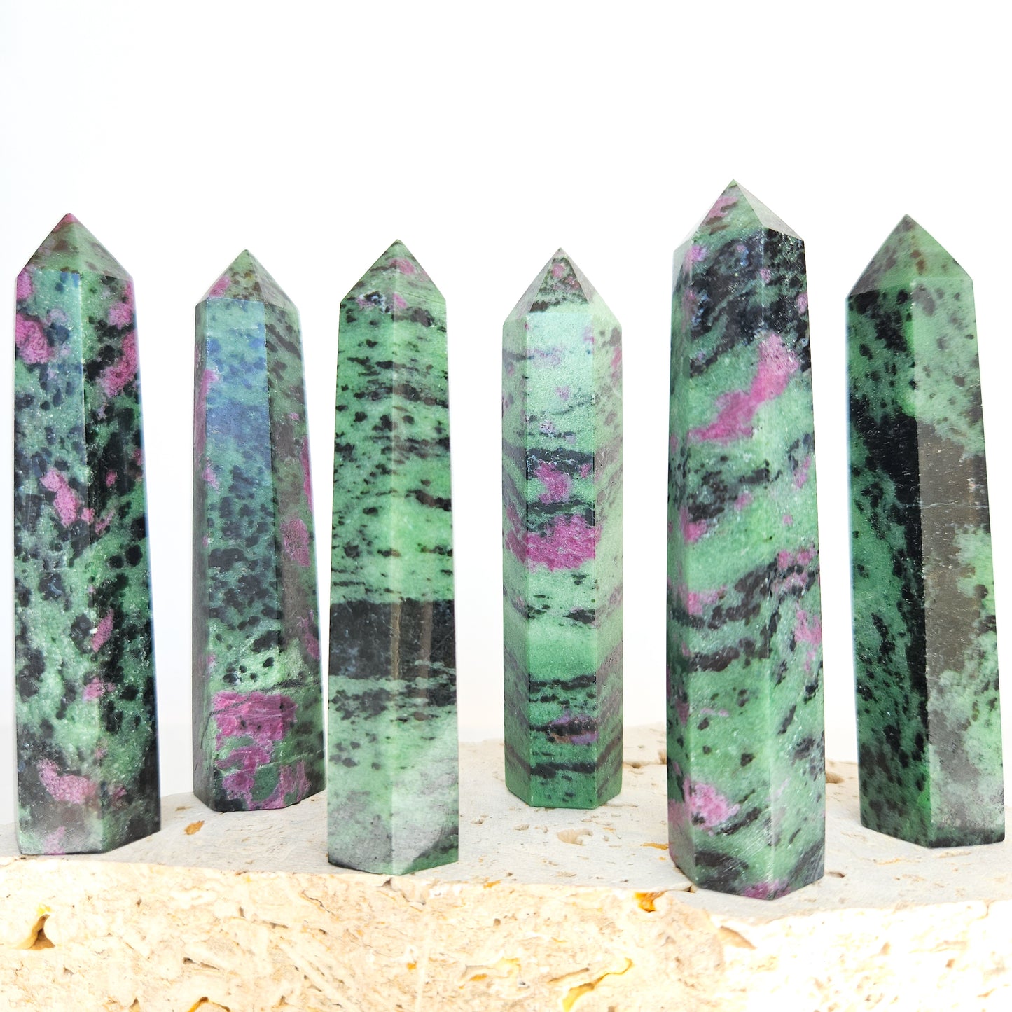 Ruby Zoisite Crystal Towers