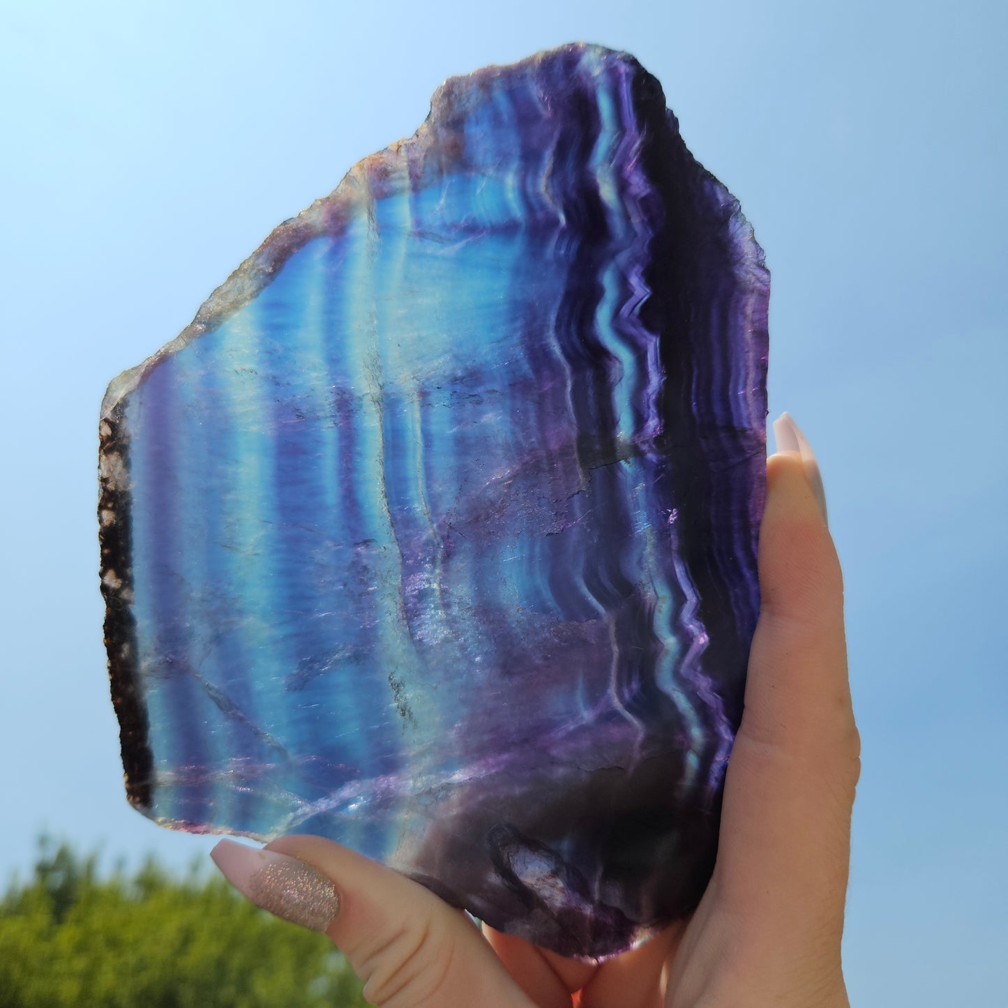 Rainbow Fluorite Slab