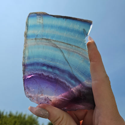 Rainbow Fluorite Slab