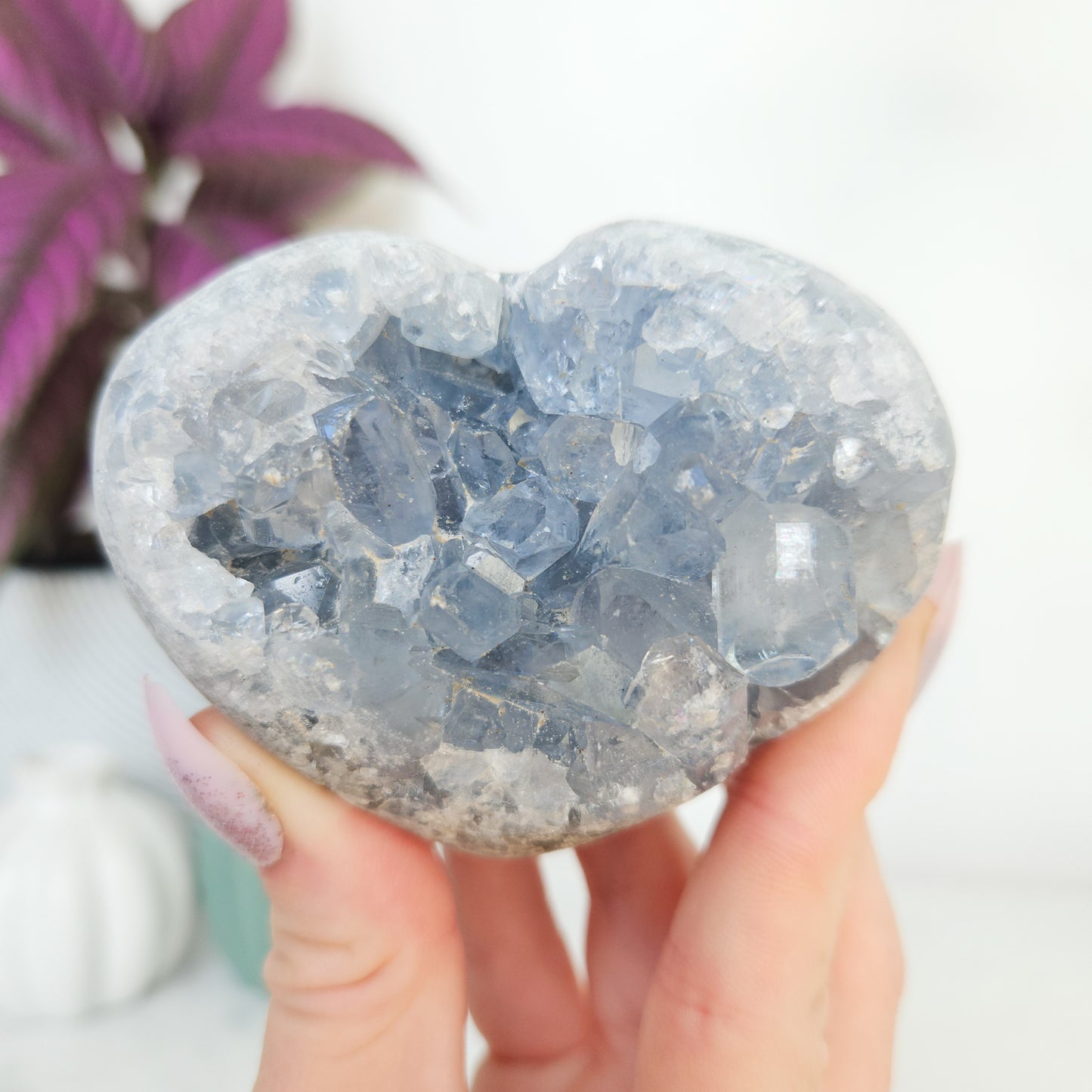 Celestite Cluster Heart