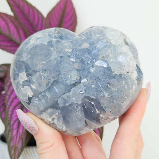 Celestite Cluster Heart