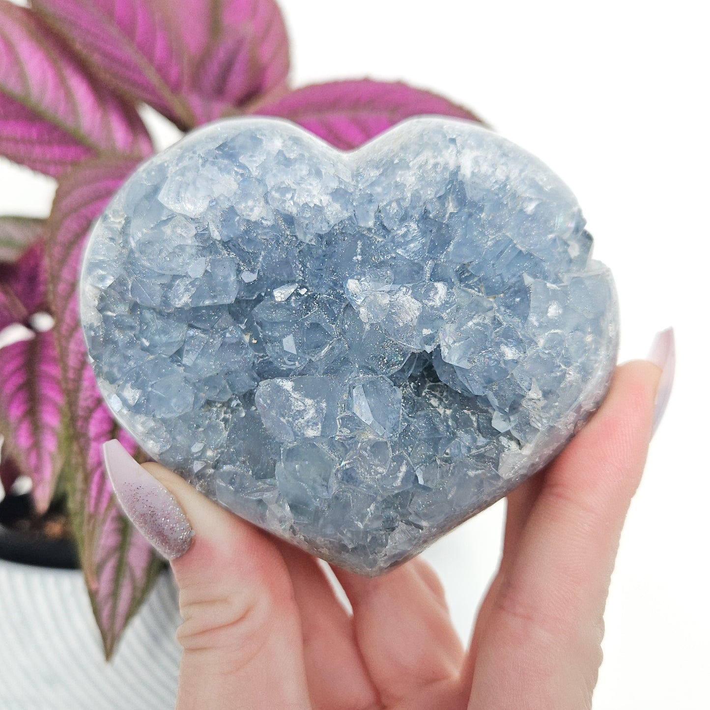 Celestite Cluster Heart