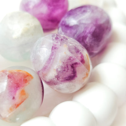 Rainbow Fluorite Tumbled Stones