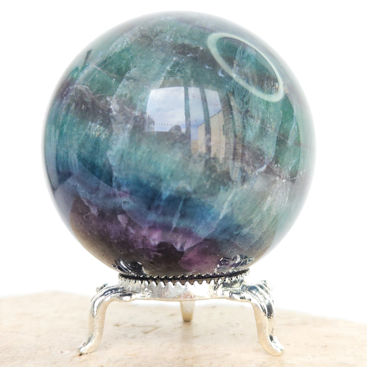 Rainbow Fluorite Sphere