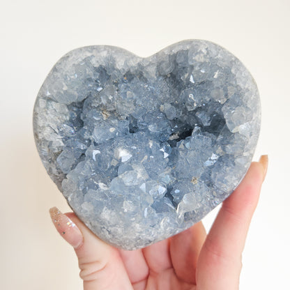 Celestite Cluster Heart