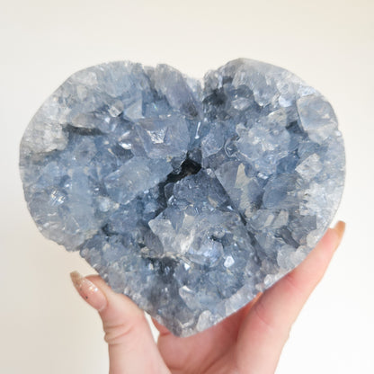 Celestite Cluster Heart