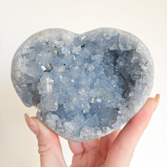 Celestite Cluster Heart