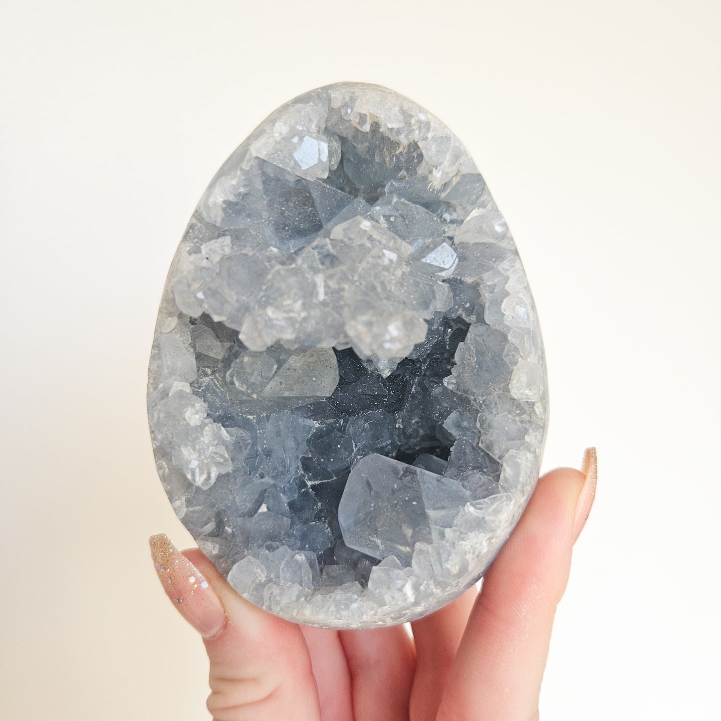 Celestite Cluster Egg