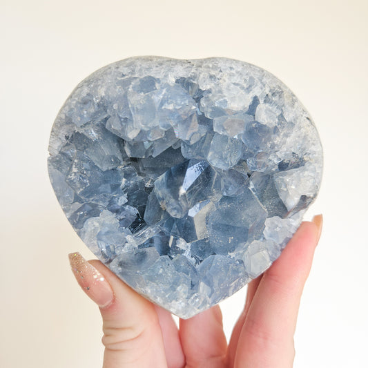 Celestite Cluster Heart